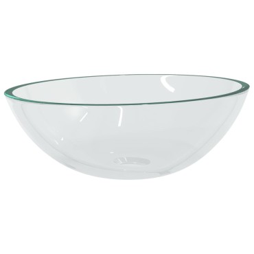 vidaXL Νιπτήρας Διάφανος 50 x 37 x 14 εκ. Γυάλινος