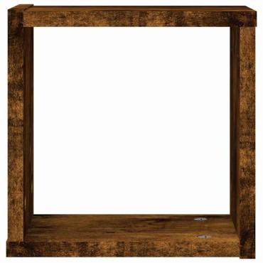 vidaXL Ράφια Τοίχου 2 τεμ. Καπνιστό Δρύς 26x15x26cm