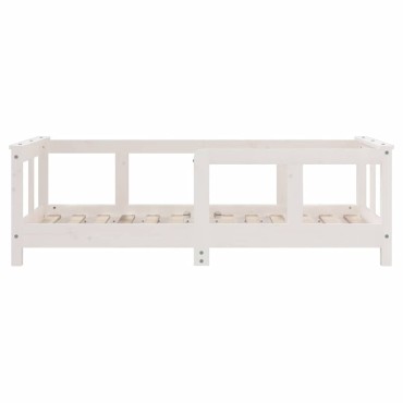 vidaXL Πλαίσιο Παιδικού Κρεβατιού Λευκό 70x140cm Μασίφ Ξύλο Πεύκου 1 τεμ. - Μονό