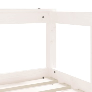 vidaXL Πλαίσιο Παιδικού Κρεβατιού Λευκό 70x140cm Μασίφ Ξύλο Πεύκου 1 τεμ. - Μονό