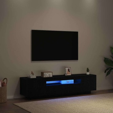 vidaXL Ντουλάπι TV 160x35x40cm Μαύρο Επεξεργασμένο Ξύλο