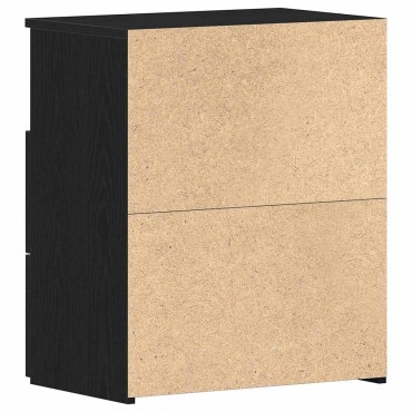 vidaXL Κομοδίνο Μαύρη Οξυά 50x32x60cm Επεξεργασμένο Ξύλο 1 τεμ.