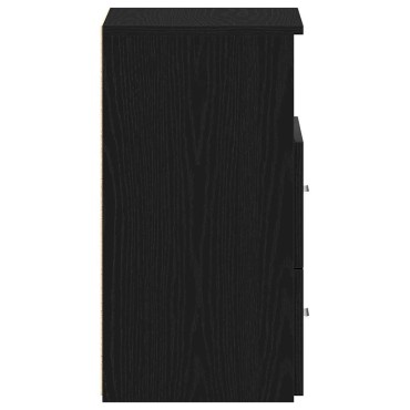 vidaXL Κομοδίνο Μαύρη Οξυά 50x32x60cm Επεξεργασμένο Ξύλο 1 τεμ.