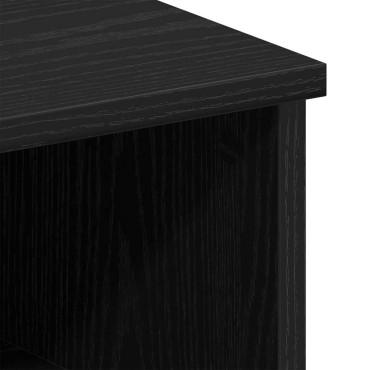 vidaXL Κομοδίνο Μαύρη Οξυά 50x32x60cm Επεξεργασμένο Ξύλο 1 τεμ.