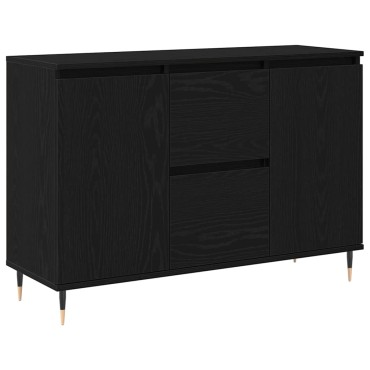 vidaXL Πλαϊνό γραφείο Μαύρη Οξυά 101,5x35x70cm Επεξεργασμένο Ξύλο 1 τεμ.