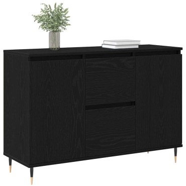 vidaXL Πλαϊνό γραφείο Μαύρη Οξυά 101,5x35x70cm Επεξεργασμένο Ξύλο 1 τεμ.