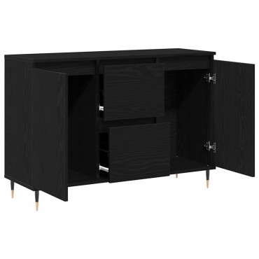 vidaXL Πλαϊνό γραφείο Μαύρη Οξυά 101,5x35x70cm Επεξεργασμένο Ξύλο 1 τεμ.