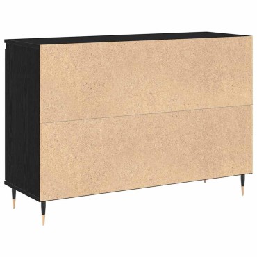 vidaXL Πλαϊνό γραφείο Μαύρη Οξυά 101,5x35x70cm Επεξεργασμένο Ξύλο 1 τεμ.