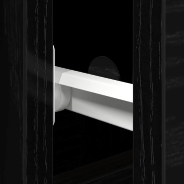 vidaXL Πλαϊνό γραφείο Μαύρη Οξυά 101,5x35x70cm Επεξεργασμένο Ξύλο 1 τεμ.
