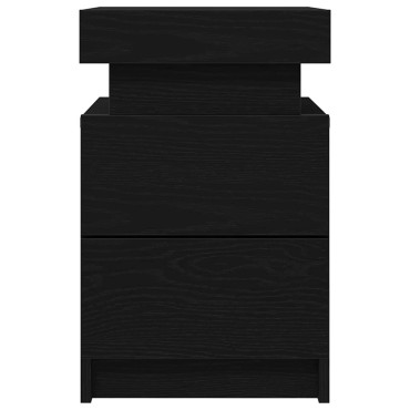 vidaXL Κομοδίνο Μαύρη Οξυά 35x39x55cm Επεξεργασμένο ξύλο 1 τεμ.