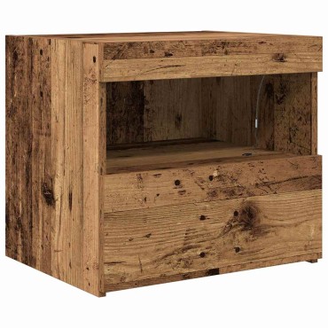 vidaXL Κομοδίνο Παλιό ξύλο 50x40x45cm Επεξεργασμένο Ξύλο 1 τεμ.