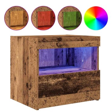 vidaXL Κομοδίνο Παλιό ξύλο 50x40x45cm Επεξεργασμένο Ξύλο 1 τεμ.