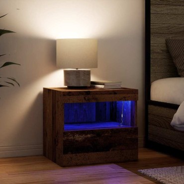 vidaXL Κομοδίνο Παλιό ξύλο 50x40x45cm Επεξεργασμένο Ξύλο 1 τεμ.