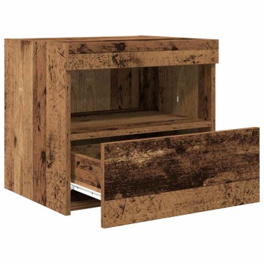 vidaXL Κομοδίνο Παλιό ξύλο 50x40x45cm Επεξεργασμένο Ξύλο 1 τεμ.