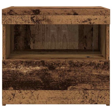 vidaXL Κομοδίνο Παλιό ξύλο 50x40x45cm Επεξεργασμένο Ξύλο 1 τεμ.