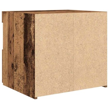 vidaXL Κομοδίνο Παλιό ξύλο 50x40x45cm Επεξεργασμένο Ξύλο 1 τεμ.