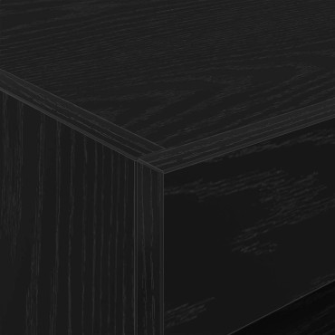 vidaXL Κομοδίνο 2 τεμ. Μαύρη Οξυά 50x40x45cm Επεξεργασμένο Ξύλο