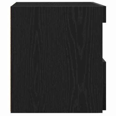 vidaXL Κομοδίνο 2 τεμ. Μαύρη Οξυά 50x40x45cm Επεξεργασμένο Ξύλο