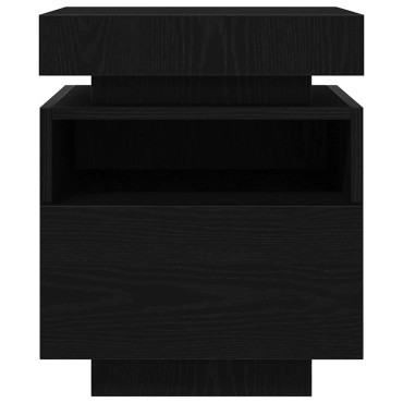 vidaXL Κομοδίνο Μαύρη Οξυά 40x39x48,5cm Επεξεργασμένο ξύλο 1 τεμ.