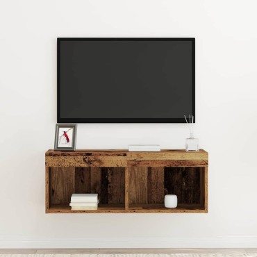 vidaXL Σετ επίπλου τηλεόρασης 80x30x30cm Παλαιό ξύλο
