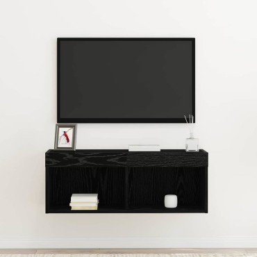 vidaXL Σετ επίπλου τηλεόρασης 80x30x30cm Μαύρη Οξυά