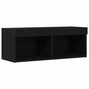 vidaXL Σετ επίπλου τηλεόρασης 80x30x30cm Μαύρη Οξυά