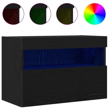 vidaXL Ντουλάπι Τηλεόρασης Τοίχου 60x30x40cm Μαύρη δρυς