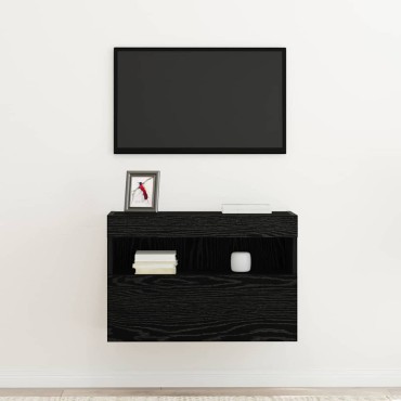 vidaXL Ντουλάπι Τηλεόρασης Τοίχου 60x30x40cm Μαύρη δρυς