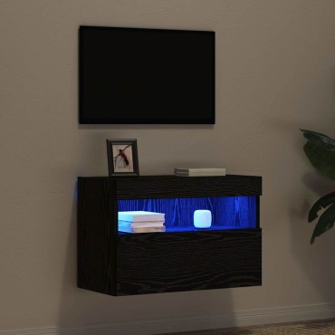 vidaXL Ντουλάπι Τηλεόρασης Τοίχου 60x30x40cm Μαύρη δρυς