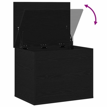 vidaXL Κουτί αποθήκευσης Μαύρη δρυς 60x42x46cm Επεξεργασμένο Ξύλο
