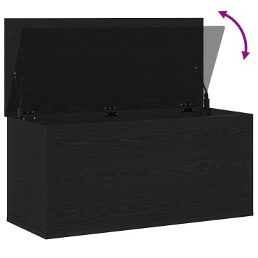 vidaXL Κουτί αποθήκευσης Μαύρη δρυς 100x42x46cm