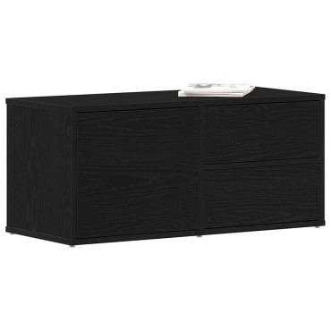 vidaXL Ντουλάπι TV 80x34x36cm Μαύρη Οξυά Επεξεργασμένο Ξύλο