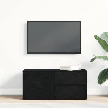 vidaXL Ντουλάπι TV 80x34x36cm Μαύρη Οξυά Επεξεργασμένο Ξύλο