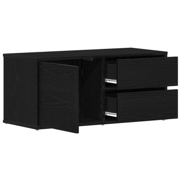 vidaXL Ντουλάπι TV 80x34x36cm Μαύρη Οξυά Επεξεργασμένο Ξύλο