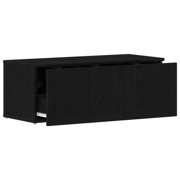 vidaXL Ντουλάπι TV 80x34x30cm Μαύρη Οξυά Επεξεργασμένο Ξύλο