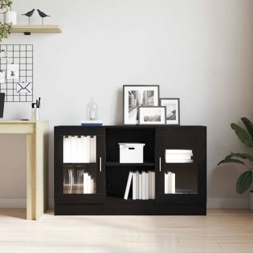 vidaXL Πλαϊνό γραφείο Μαύρη Οξυά 120x30,5x70cm Επεξεργασμένο Ξύλο 1 τεμ.
