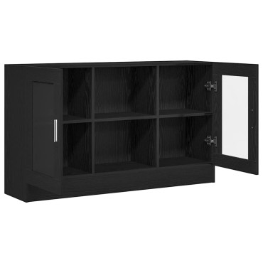 vidaXL Πλαϊνό γραφείο Μαύρη Οξυά 120x30,5x70cm Επεξεργασμένο Ξύλο 1 τεμ.