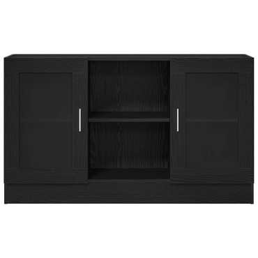 vidaXL Πλαϊνό γραφείο Μαύρη Οξυά 120x30,5x70cm Επεξεργασμένο Ξύλο 1 τεμ.