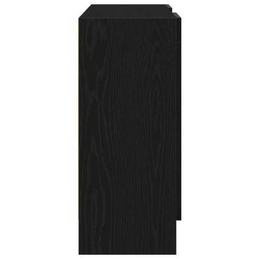 vidaXL Πλαϊνό γραφείο Μαύρη Οξυά 120x30,5x70cm Επεξεργασμένο Ξύλο 1 τεμ.