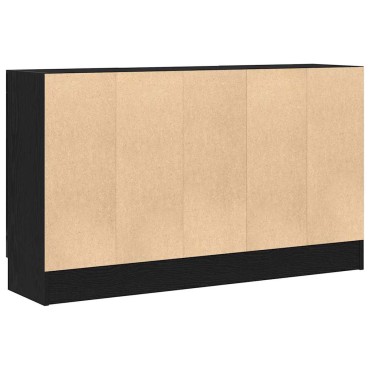 vidaXL Πλαϊνό γραφείο Μαύρη Οξυά 120x30,5x70cm Επεξεργασμένο Ξύλο 1 τεμ.