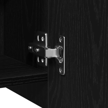 vidaXL Καθρέφτης Ντουλάπα Μπάνιου Μαύρη Οξυά 62,5x20,5x64cm 1 τεμ.