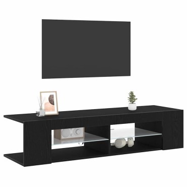 vidaXL Ντουλάπι TV 135x39x30cm Μαύρη Οξυά Επεξεργασμένο Ξύλο