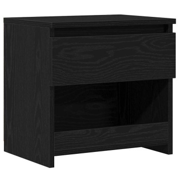 vidaXL Κομοδίνο Μαύρη Οξυά 40x30x39cm Επεξεργασμένο Ξύλο 1 τεμ.