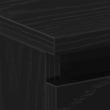 vidaXL Κομοδίνο Μαύρη Οξυά 40x30x39cm Επεξεργασμένο Ξύλο 1 τεμ.