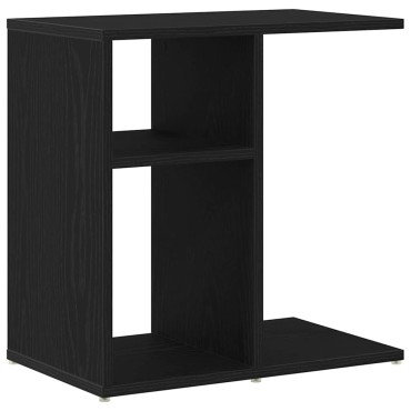 vidaXL Τραπεζάκι Πλευράς Μαύρη Οξυά 50x30x50cm Επεξεργασμένο Ξύλο 1 τεμ.
