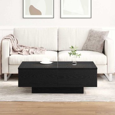 vidaXL Τραπεζάκι σαλονιού Μαύρη Οξυά 90x60x31cm 1 τεμ.