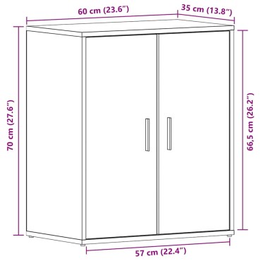 vidaXL Ντουλάπα Παπουτσιών 60x35x70cm Επεξεργασμένο Ξύλο
