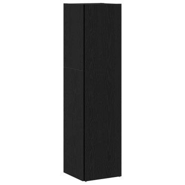 vidaXL Γωνιακά ράφια 33x33x132cm Επεξεργασμένο Ξύλο Μαύρη Δρυς