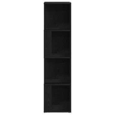 vidaXL Γωνιακά ράφια 33x33x132cm Επεξεργασμένο Ξύλο Μαύρη Δρυς