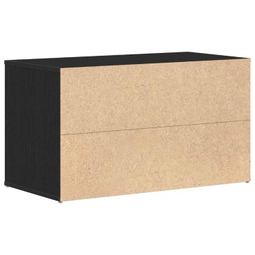 vidaXL Παγκάκι Χαλωρίου Μαύρη Οξυά 80x40x45cm Επεξεργασμένο Ξύλο 1 τεμ.